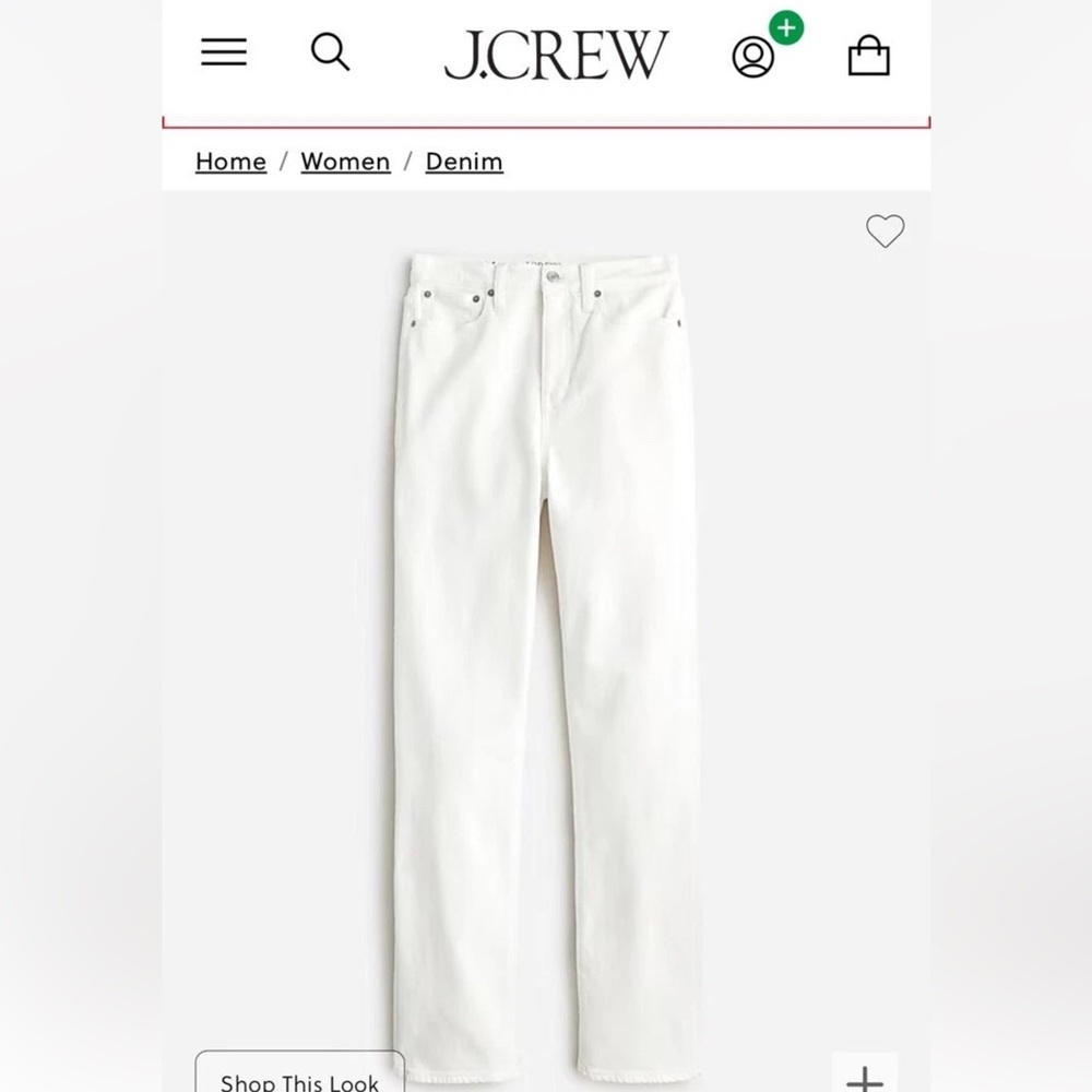 J. CREW 90’s Classic Straight Jeans - White -size 27